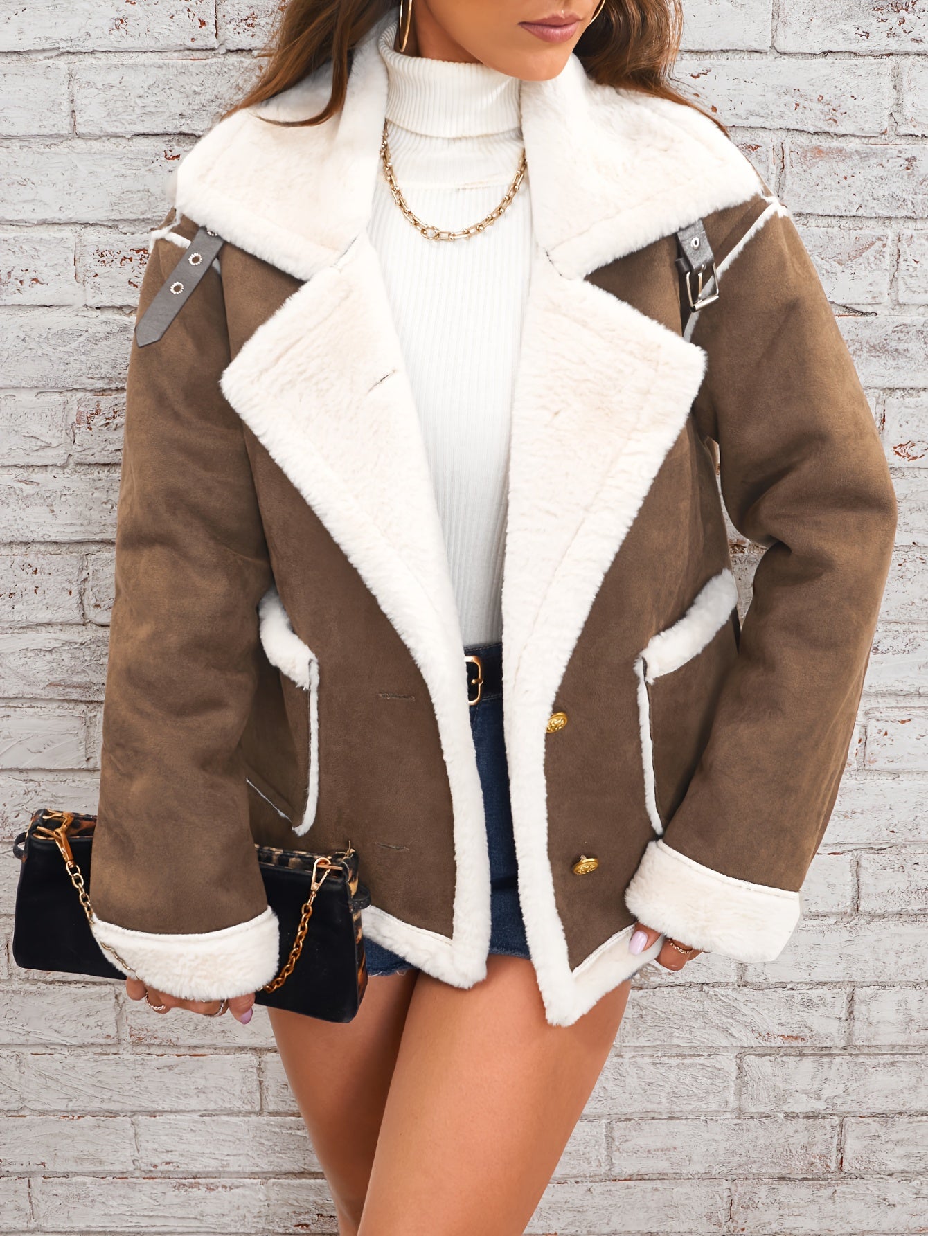 Cozy Lapel Plush Jacket – Warm Winter Casual Outerwear