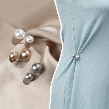 1/3pcs Faux Pearls Brooches - Dress/Skirt/Pants Waist Tightening Brooch Pin