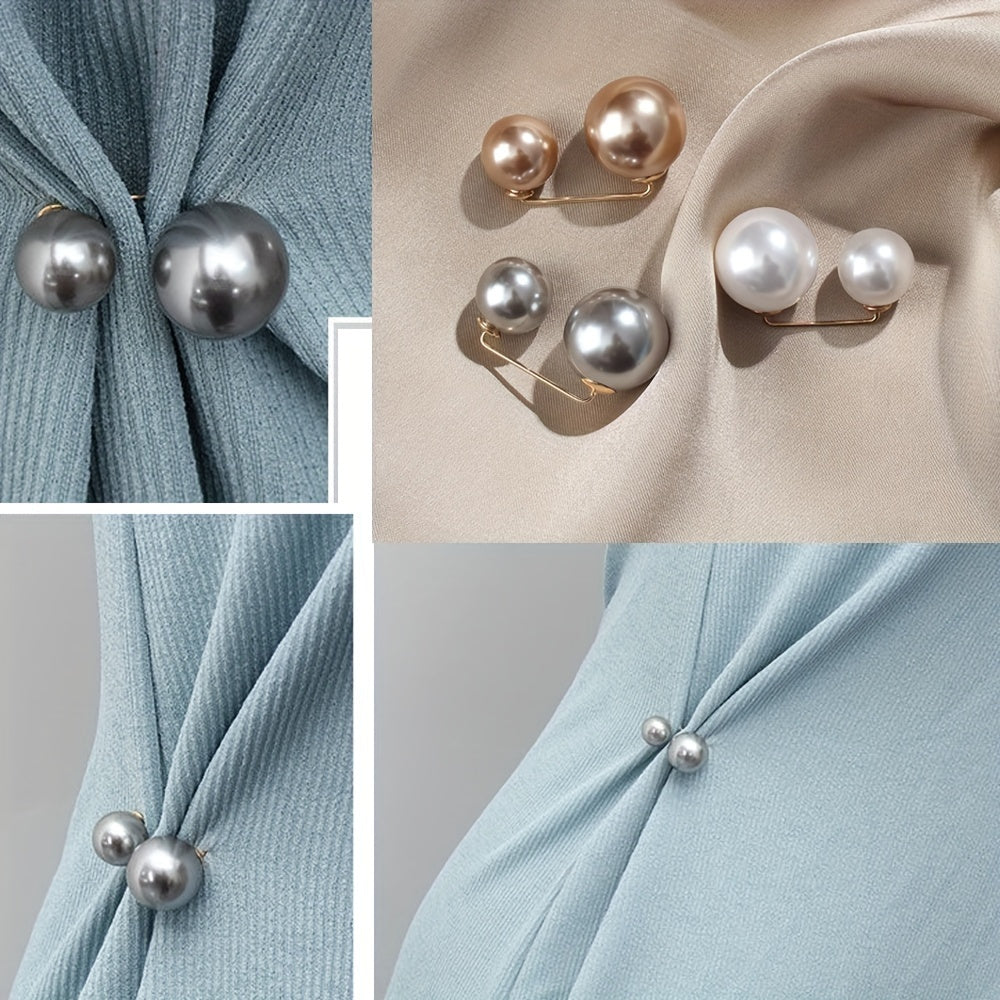 1/3pcs Faux Pearls Brooches - Dress/Skirt/Pants Waist Tightening Brooch Pin