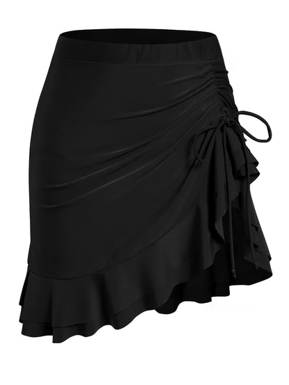 Elegant Ruffle Hem Skirt, Perfect for Spring & Summer