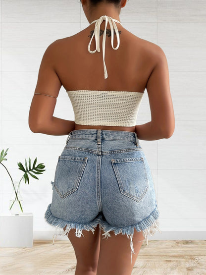 Halter Top - Trendy and Sexy Sleeveless Crop Top