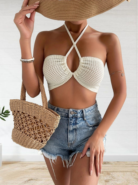 Halter Top - Trendy and Sexy Sleeveless Crop Top