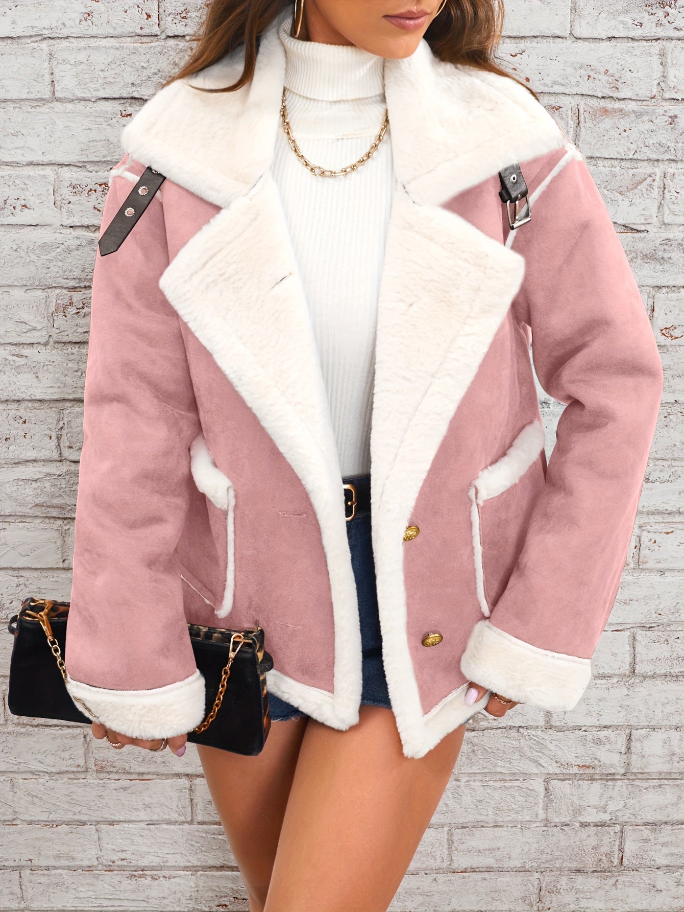 Cozy Lapel Plush Jacket – Warm Winter Casual Outerwear