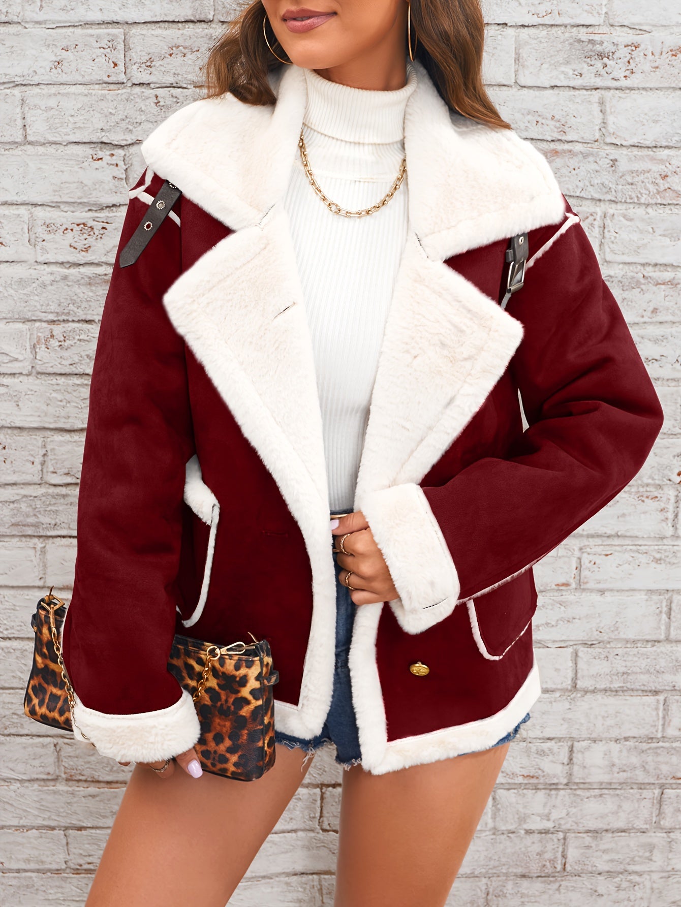 Cozy Lapel Plush Jacket – Warm Winter Casual Outerwear